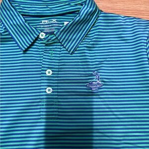 Ralph Lauren RLX Striped Green & Blue Boys' Polo